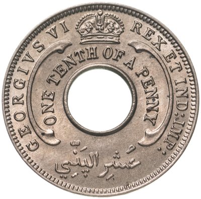 купить Британская Западная Африка 1/10 пенни (penny) 1945