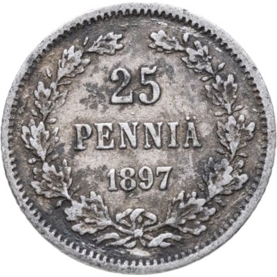 купить 25 пенни (pennia) 1897 L Российская Финляндия