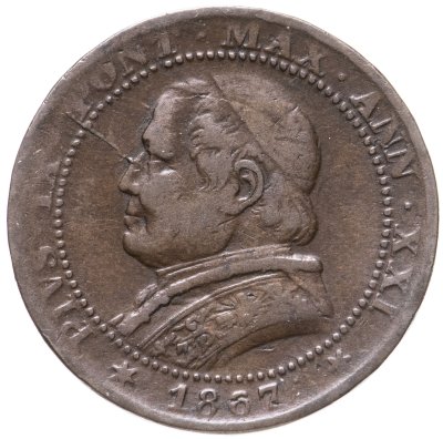 купить Италия (Папское государство) 1 сольдо 1867 R