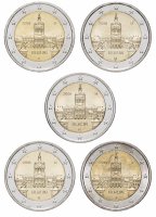 Купить Германия полный комплект 2 евро 2018 "Берлин", дворы A, D, F, G, J