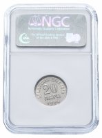 купить Черногория 20 пара 1914 в слабе NGC AU58
