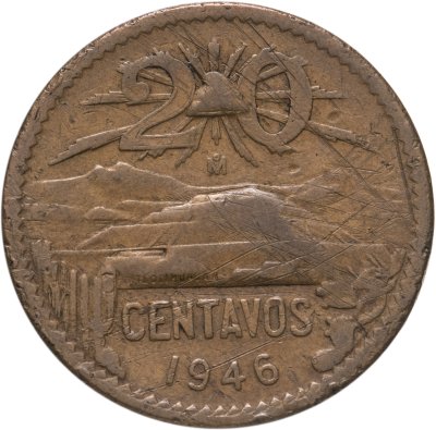 купить Мексика 20 сентаво 1946
