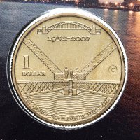 Купить Австралия 1 доллар 2007 юбилейная - "75 лет мосту Харбор-Бридж" UNC в запайке