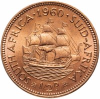 купить ЮАР 1/2 пенни (penny) 1960