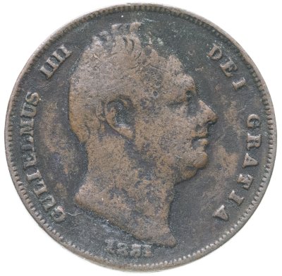 купить Великобритания 1 фартинг (farthing) 1831