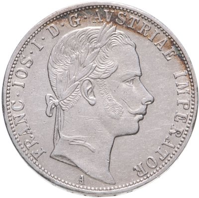 купить Австрия 1 флорин (florin) 1860 Знак монетного двора "A" - Вена