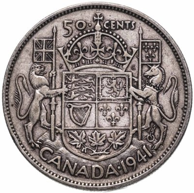 купить Канада 50 центов (cents) 1941