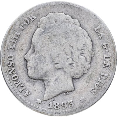 купить Испания 1 песета (peseta) 1893