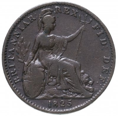 купить Великобритания 1 фартинг (farthing) 1825