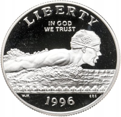 купить США 50 центов 1996 Proof "XXVI летние Олимпийские Игры, Атланта 1996 - Плавание"