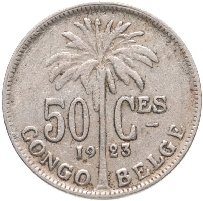 купить Бельгийское Конго 50 сантимов (centimes) 1923