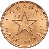 купить Гана 1/2 пенни (penny) 1958
