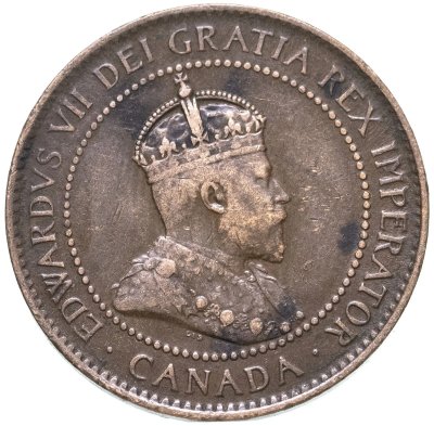 купить Канада 1 цент (cent) 1902-1910, случайный год (период правления короля Эдуарда VII)