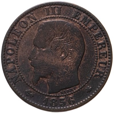 купить Франция 5 сантимов (centimes) 1856 Знак монетного двора: "BB" - Страсбург