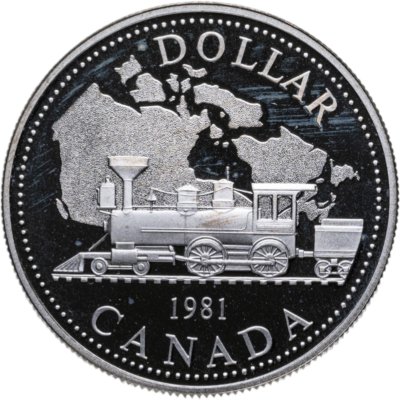 купить Канада 1 доллар (dollar) 1981 100 лет Трансконтинентальной железной дороге