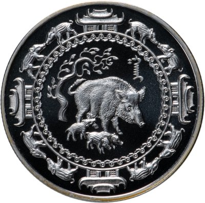 купить Монголия 500 тугриков 2007 "Год свиньи - Лунный календарь"