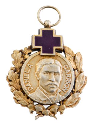 купить Орден Даниэля Карриона (Daniel Carrion), серебро, эмаль, Перу, 1957 г.