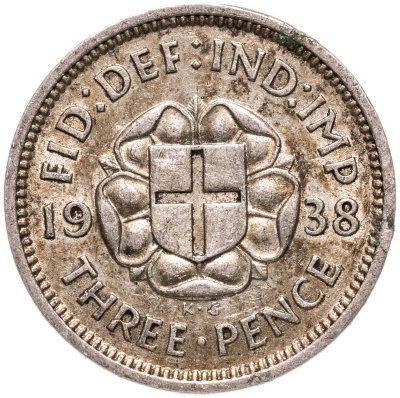 купить Великобритания 3 пенса (pence) 1937-1944 гг. серебро 500 пробы