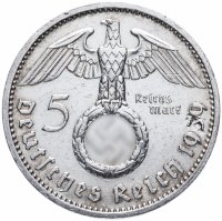 купить Германия, Третий рейх 5 рейхсмарок 1939 A