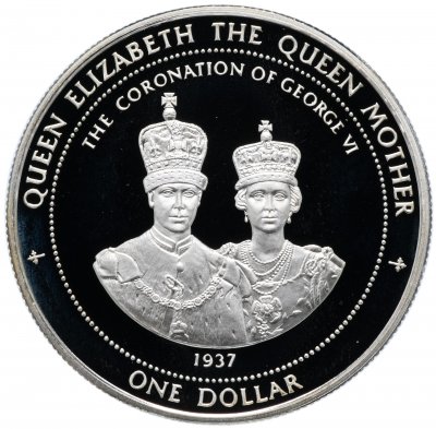 купить Бермуды 1 доллар 1996 "Коронация Георга VI" с сертификатом
