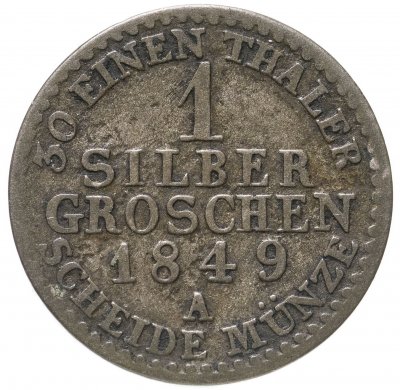 купить Германия, Пруссия 1 грош (groschen) 1849 A