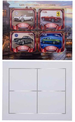 купить Бурунди марки квартблок "Автомобили. Машины. Ретро" 1120 франков 2017