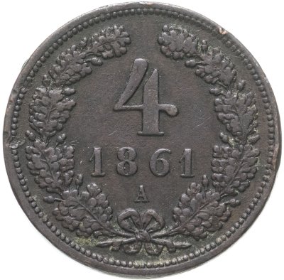 купить Австрия 4 крейцера 1861