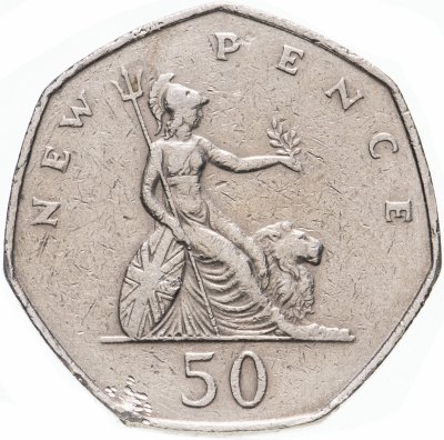 купить Великобритания 50 новых пенсов (new pence) 1969-1982