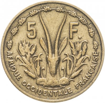 купить Французская Западная Африка 5 франков (francs) 1956