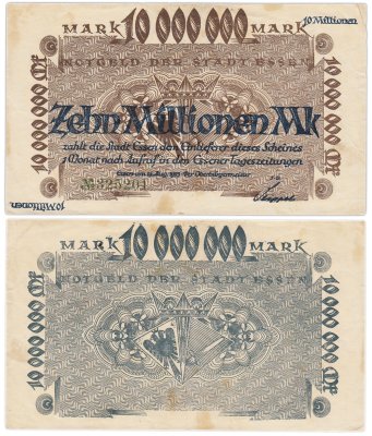 купить Германия 10000000 марок 1923 год.. Эссен Essen Нотгельд