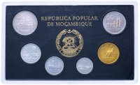 Купить Мозамбик набор из 6 монет 1980 в футляре