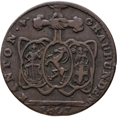 купить Швейцария, Граубюнден 1 батцен 1807