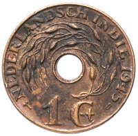 Купить Голландская Ост-Индия 1 цент (cent) 1945 D знак монетного двора: "D" - Денвер