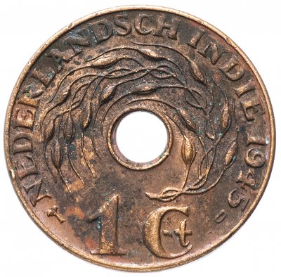 купить Голландская Ост-Индия 1 цент (cent) 1945 D знак монетного двора: "D" - Денвер