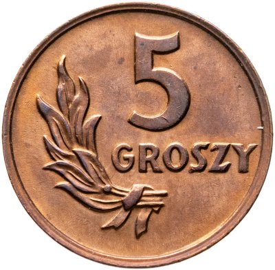 купить Польша 5 грошей (groszy) 1949 (бронза)