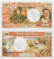 купить Новые Гебриды 1000 франков 1970-1980 (Pick 20c) подпись Billecart & Theron
