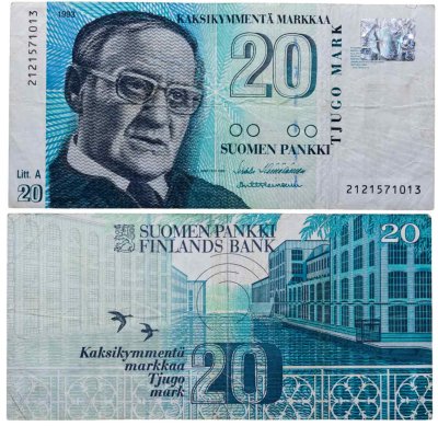 купить Финляндия 20 марок 1993 Литера А