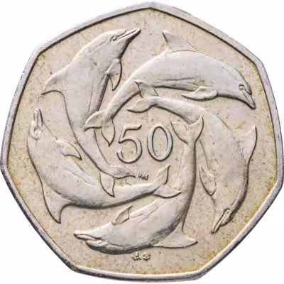 купить Гибралтар 50 пенсов (pence) 2003 Отметка "AB" на реверсе