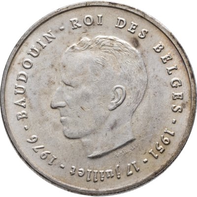 купить Бельгия 250 франков (francs) 1976 25 лет правления Короля Бодуэна I