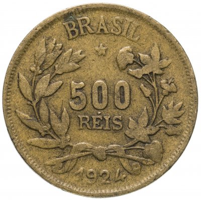 купить Бразилия 500 рейс (reis) 1924