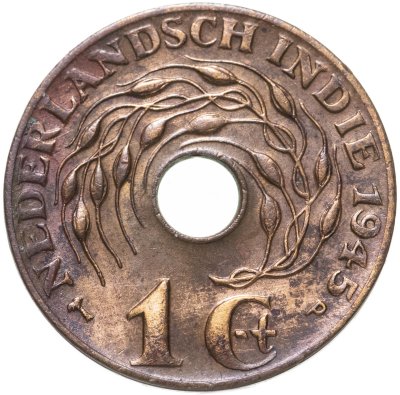 купить Голландская Ост-Индия 1 цент (cent) 1945 P знак монетного двора: "P" - Филадельфия