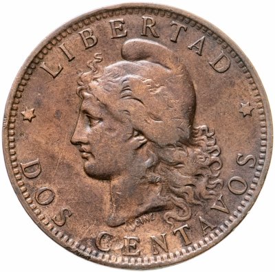 купить Аргентина, 2 сентаво (centavos) 1889