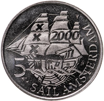 купить Нидерланды 5 флоринов 2000 Парусник