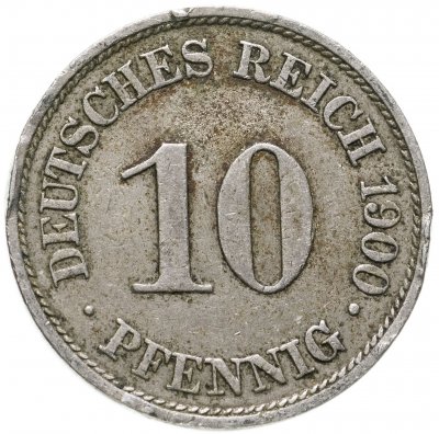купить Германская Империя, Пруссия 10 пфеннигов 1900 "А"
