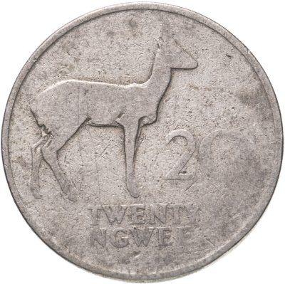 купить Замбия 20 нгве (ngwee) 1968