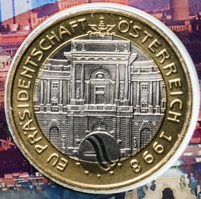 купить Австрия 50 шиллингов (shillings) 1998 Председательство Австрии в ЕС