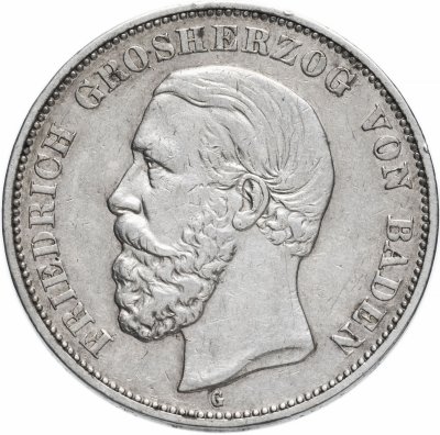 купить Германия (Баден) 5 марок (mark) 1902 "Фридрих I"