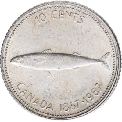 купить Канада 10 центов (cents) 1967 100 лет Конфедерации