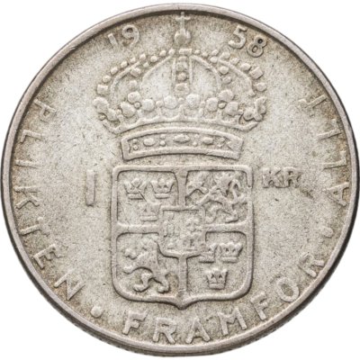 купить Швеция 1 крона (crown) 1958