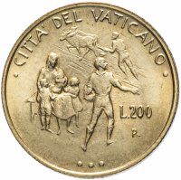 Купить Ватикан 200 лир (lire) 1995